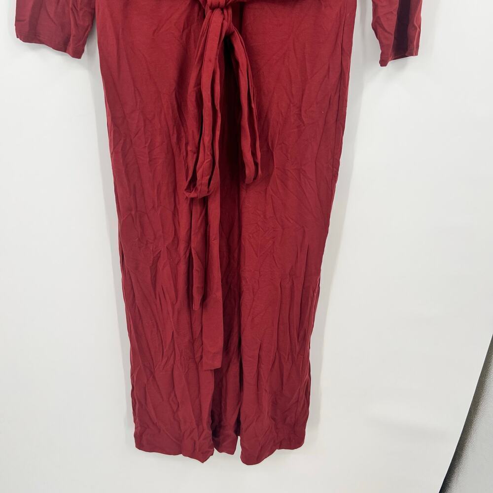 NEW Garnet Hill Ballet Wrap Knit Midi Dress classic fit ballet wrap size large - Picture 6 of 10